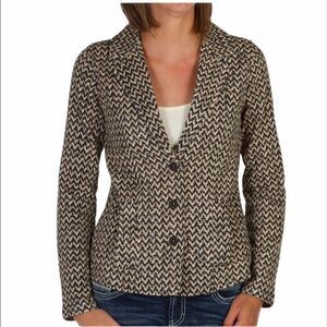 Hurley Winchester‎ Chevron Print Blazer Tan Small